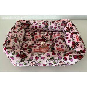 Strawberry Shortcake Dog Cat Pet Cuddler Bed 20 X 16 X 6” Pink Soft Velvet NEW